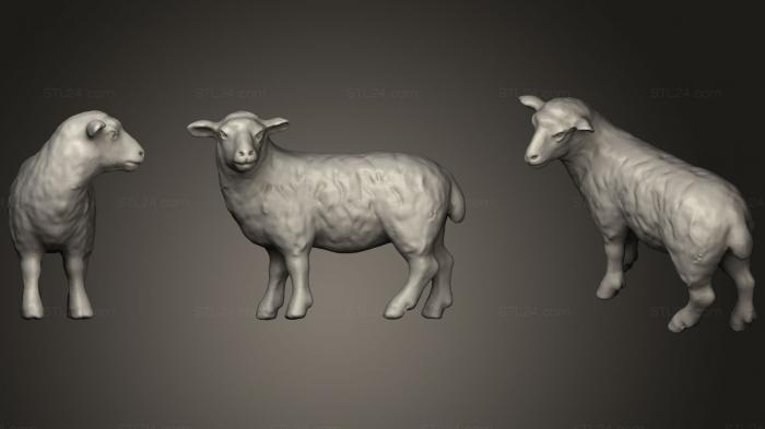 Статуэтки животных (Овчина115, STKJ_1457) 3D модель для ЧПУ станка
